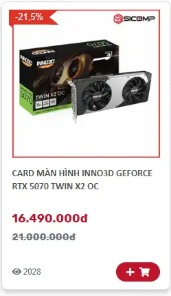 Card màn hình Inno3D RTX 5070 Twin X2 OC